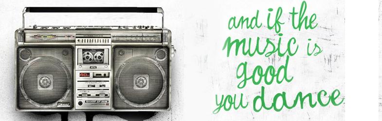 And if the music is good, you dance – Boombox-Motiv